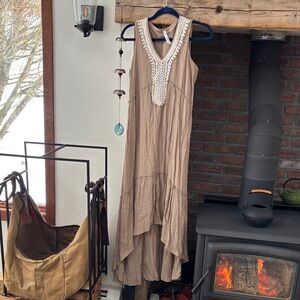 Collection B Beige High Low Dress